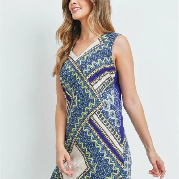 RENEE C Makayla Boho Print Shift Dress - Picture 9 of 13